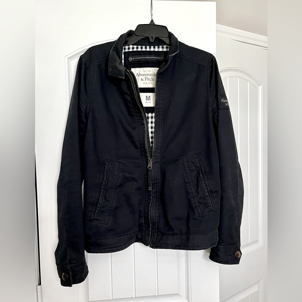 Abercrombie and fitch, EUC, navy cotton jacket